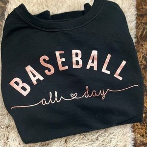 Baseball all day black sweatshirt L ✨